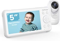 Monitor video pentru bebeluși Momcozy cu ecran de 5 inchi, cameră de supraveghere pentru camera copilului 1