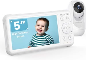 momcozy bébiőr kamera 5 colos kijelzővel, videós bébimonitor a babaszobába