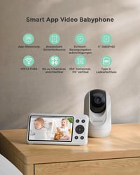 Momcozy BM04 WiFi Baby Monitor kamerával és alkalmazásvezérléssel 2