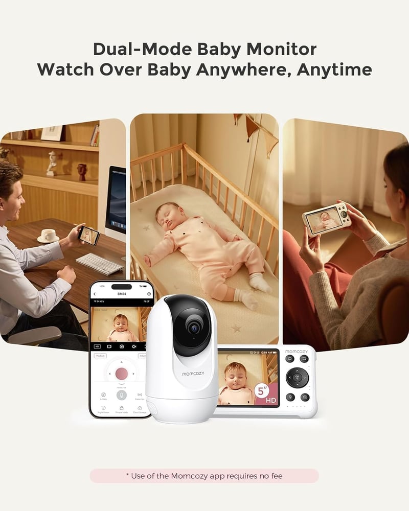 Momcozy BM04 WiFi Baby Monitor kamerával és alkalmazásvezérléssel
