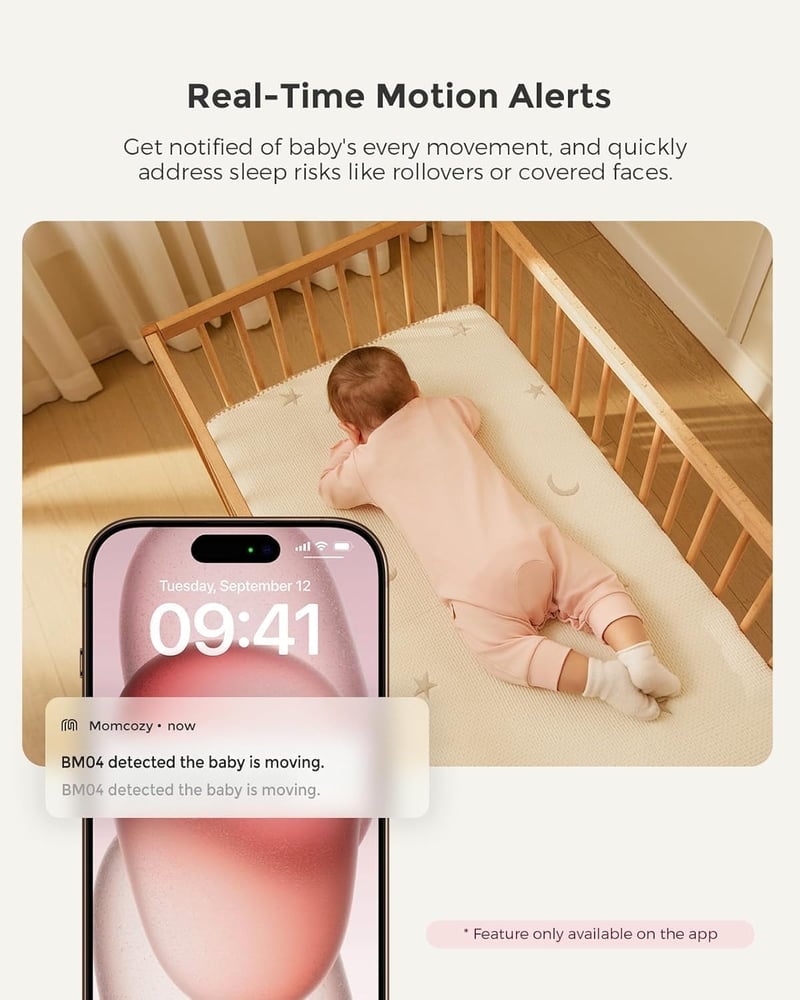 Momcozy BM04 WiFi Baby Monitor kamerával és alkalmazásvezérléssel