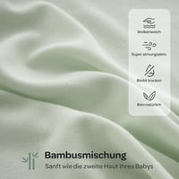 Sac de dormit pentru bebeluși Momcozy cu închidere silențioasă, 0-3 luni, reduce reflexul Moro, 2 bucăți, albastru și verde 5