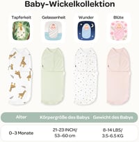 Sac de dormit pentru bebeluși Momcozy cu închidere silențioasă, 0-3 luni, reduce reflexul Moro, 2 bucăți, albastru și verde 9