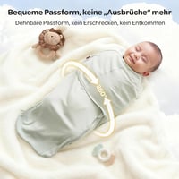 Sac de dormit pentru bebeluși Momcozy cu închidere silențioasă, 0-3 luni, reduce reflexul Moro, 2 bucăți, albastru și verde 7