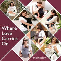 Momcozy Ergonomikus Babahordozó - 3-20 kg, Könnyű, Kényelmes, Csillagos Éjszaka Mintával, Szabadkezes Szülőséghez, Egyszerű Használat 9