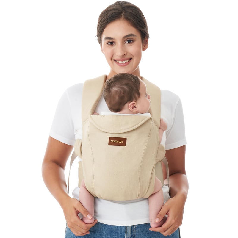 Momcozy ergonomska nosiljka za novorođenčad s potporom za vrat, 3-11 kg - kaki