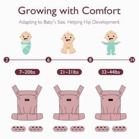 Momcozy Ergonomikus Hordozó 3-20 kg-ig, Lélegző Leopard Mintás Babahordozó 6