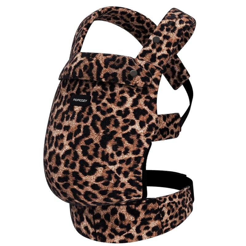 Momcozy Ergonomikus Hordozó 3-20 kg-ig, Lélegző Leopard Mintás Babahordozó