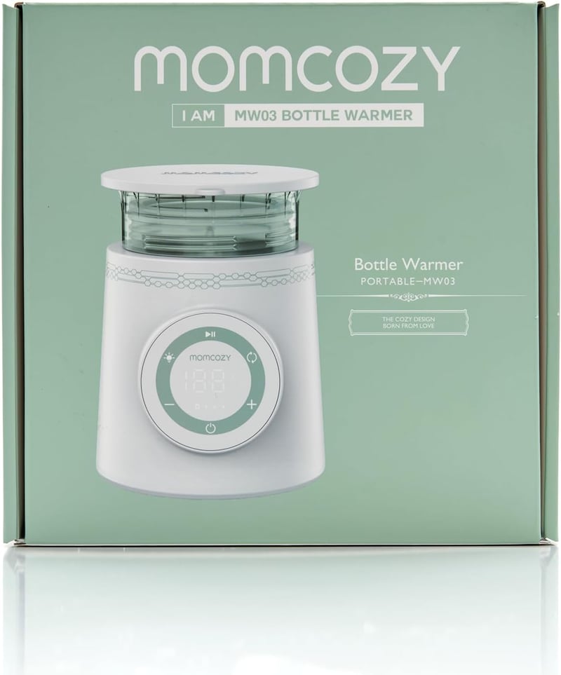 Momcozy Hordozható Cumisüveg Melegítő, 2 Perces Gyors Melegítés, 6 Hőmérséklet Fokozat, USB Tölthető, Szivárgásmentes, Philips Avent/MAM/Com