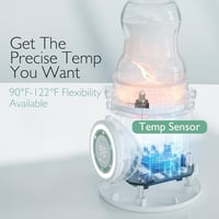 Momcozy Hordozható Cumisüveg Melegítő, 2 Perces Gyors Melegítés, 6 Hőmérséklet Fokozat, USB Tölthető, Szivárgásmentes, Philips Avent/MAM/Com 3