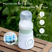 Momcozy Hordozható Cumisüveg Melegítő, 2 Perces Gyors Melegítés, 6 Hőmérséklet Fokozat, USB Tölthető, Szivárgásmentes, Philips Avent/MAM/Com 6