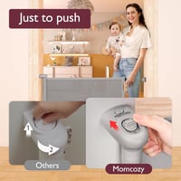 Momcozy Kihúzható Biztonsági Ajtórács Babáknak, 180 cm Széles, 104 cm Magas, Egykezes Működtetés, Lépcsőhöz és Ajtóhoz, Bel- és Kültéri Hasz 4