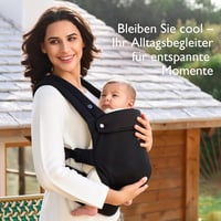 Momcozy Légáteresztő Háló Babahordozó - Ergonomikus, Könnyű Kenguru 3-20 kg Babáknak, Deréktámasszal, Kényelmes Egész Napos Hordozáshoz, Fek 4