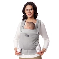 Momcozy Légáteresztő Háló Babahordozó - Ergonomikus, Könnyű Kenguru 3-20 kg Babáknak, Deréktámasszal, Szürke Hálós Anyagból, Kényelmes Egész 1