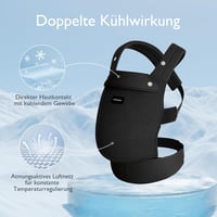 Momcozy Légáteresztő Háló Babahordozó - Ergonomikus, Könnyű Kenguru 3-20 kg Babáknak, Deréktámasszal, Kényelmes Egész Napos Hordozáshoz, Fek 2