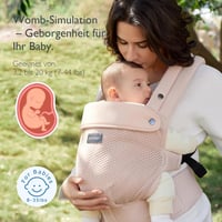 Momcozy Légáteresztő Hálós Babahordozó 3-20 kg Gyermekeknek, Ergonomikus Deréktámasszal, Rózsaszín Könnyű Kenguru Elöl Hordozáshoz, Géppel M 8