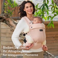 Momcozy Légáteresztő Hálós Babahordozó 3-20 kg Gyermekeknek, Ergonomikus Deréktámasszal, Rózsaszín Könnyű Kenguru Elöl Hordozáshoz, Géppel M 4