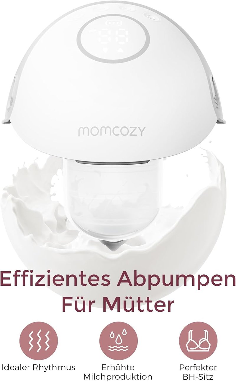 Momcozy M6 hordozható mellszívó, 3 mód, 9 fokozat, 24 mm DoubleFit