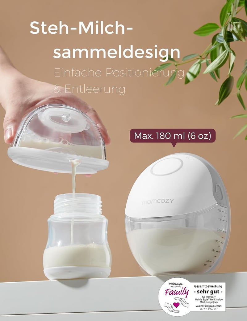 Momcozy M6 hordozható mellszívó, 3 mód, 9 fokozat, 24 mm DoubleFit