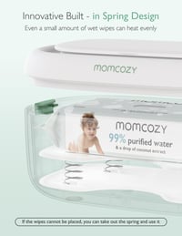 Ohrievač vlhčených utierok Momcozy s jarným motívom, veľkokapacitný zásobník na utierky, 4 režimy ohrevu, rovnomerný ohrev, s nočným svetlom 4