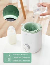 Momcozy Nutri babaüveg melegítő 9 az 1-ben pontos hőmérséklet-szabályozással éjszakai fénnyel gyors melegítéshez fehér menta színben 6