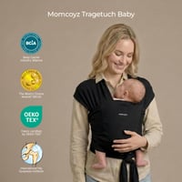 Nosič pre bábätká Momcozy Ring Sling pre novorodencov 3,6-15 kg, čierny – Krúžková šatka na nosenie detí 8