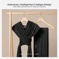 Nosič pre bábätká Momcozy Ring Sling pre novorodencov 3,6-15 kg, čierny – Krúžková šatka na nosenie detí 2