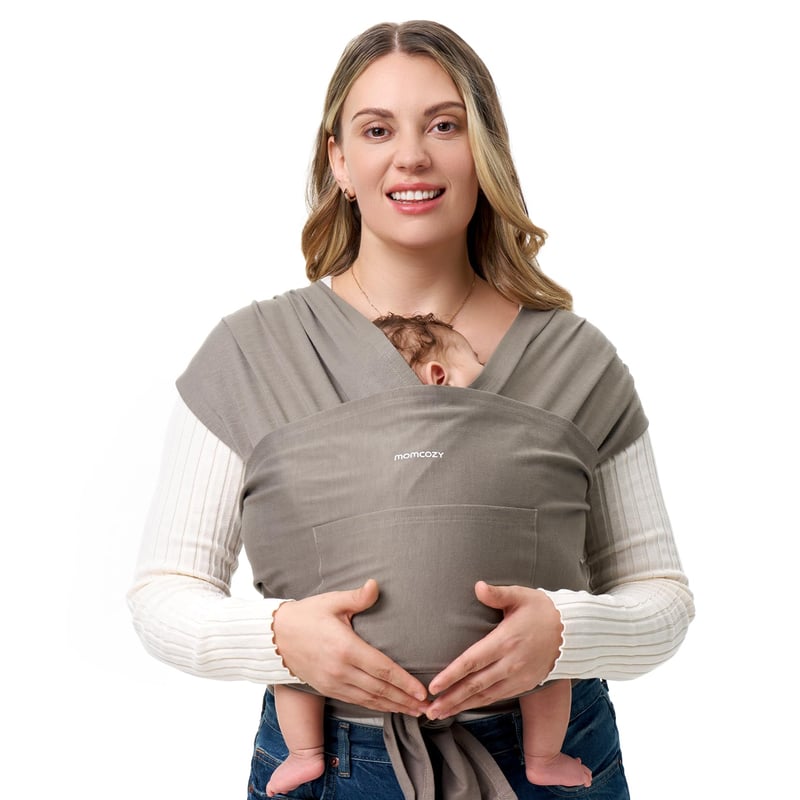 Momcozy Ring Sling detský nosič pre novorodencov 3,6-15 kg tmavohnedý