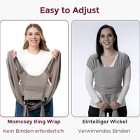 Momcozy Ring Sling detský nosič pre novorodencov 3,6-15 kg tmavohnedý 4