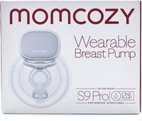 Momcozy S9 Pro Kéz Nélküli Mellszívó LED Kijelzővel - Hordozható Szilikon Mellpumpa Szoptató Anyáknak, Piros 2
