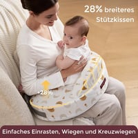 Pernă de alăptare lată Momcozy cu suport de siguranță, din spumă cu memorie densă și flexibilă, susținere ergonomică, cu husă detașabilă reglabilă 5