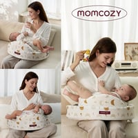 Pernă de alăptare lată Momcozy cu suport de siguranță, din spumă cu memorie densă și flexibilă, susținere ergonomică, cu husă detașabilă reglabilă 8