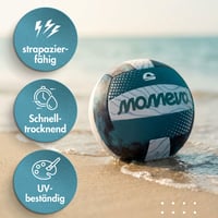 Neoprénová vodnopólová lopta Momevo BeachBuddy pre deti – Ø 22 cm, veľkosť 5, Deep Sea – Mäkká plážová lopta od 2 rokov, na vonkajšie použitie 7