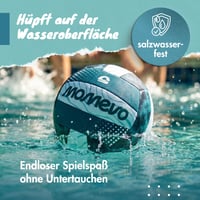 Neoprénová vodnopólová lopta Momevo BeachBuddy pre deti – Ø 22 cm, veľkosť 5, Deep Sea – Mäkká plážová lopta od 2 rokov, na vonkajšie použitie 6