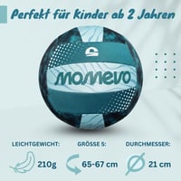 Neoprénová vodnopólová lopta Momevo BeachBuddy pre deti – Ø 22 cm, veľkosť 5, Deep Sea – Mäkká plážová lopta od 2 rokov, na vonkajšie použitie 2