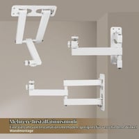Suport de perete pentru proiector momgyaamz, montură metalică, unghi reglabil multidirecțional, braț articulat, conector cu șurub de 1/4 inch, pentru proiector și cameră de supraveghere 7