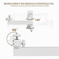 Suport de perete pentru proiector momgyaamz, montură metalică, unghi reglabil multidirecțional, braț articulat, conector cu șurub de 1/4 inch, pentru proiector și cameră de supraveghere 4