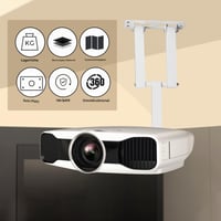 Suport de perete pentru proiector momgyaamz, montură metalică, unghi reglabil multidirecțional, braț articulat, conector cu șurub de 1/4 inch, pentru proiector și cameră de supraveghere 5