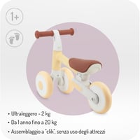 Momi DEX futóbicikli 1-3 éveseknek összecsukható kerettel, magasságállítható nyereg, defektmentes műanyag kerekek, 2 kg 6