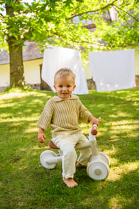 Odrážadlo Momi DEX pre deti od 1 do 3 rokov so skladacím rámom, výškovo nastaviteľným sedadlom a bezúdržbovými plastovými kolesami, 2 kg 2