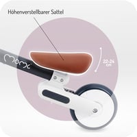Odrážadlo Momi DEX pre dievčatá a chlapcov od 1 do 3 rokov, skladací rám, nastaviteľné sedadlo, kolesá odolné proti prepichnutiu, 2 kg, grafitová farba 6