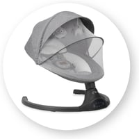 MOMI LAMI Elektromos Babafotel Bluetooth Funkcióval és 5 Fokozatú Ringató Beállítással 8