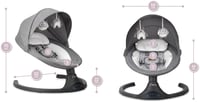 MOMI LAMI Elektromos Babafotel Bluetooth Funkcióval és 5 Fokozatú Ringató Beállítással 6