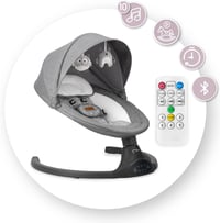 MOMI LAMI Elektromos Babafotel Bluetooth Funkcióval és 5 Fokozatú Ringató Beállítással 4