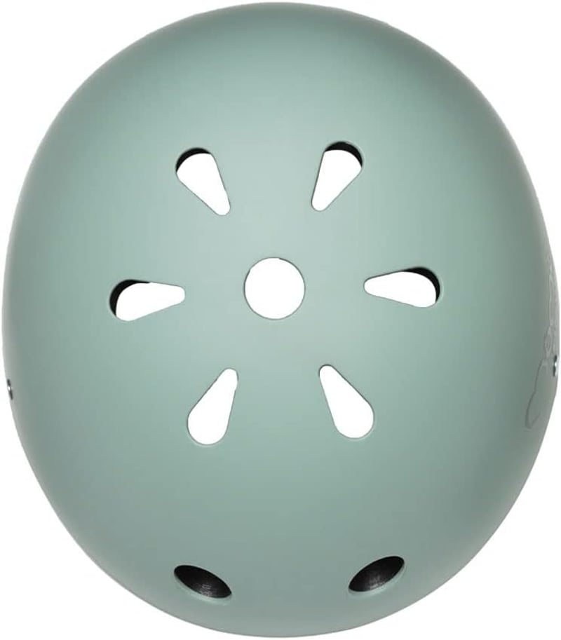 MoMi Mimi gyerek kerékpáros sisak 48-55 cm, állítható, szellőzőnyílások, párnázott - green matte