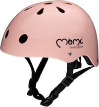 MoMi Mimi gyerek kerékpáros sisak 48-55 cm, állítható, szellőzőnyílások, párnázott - Matte pink 1