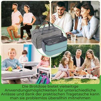 momii Rozsdamentes Acél Ételhordó 1,4L - Felnőtt Bento Doboz 4 Rekesszel, Kézi Mosású, BPA-mentes, Kék Színben 7