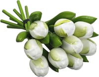 MomoMoments Kézzel Festett Fa Tulipán Csokor 20cm Sárga/Narancs Dekoráció 2