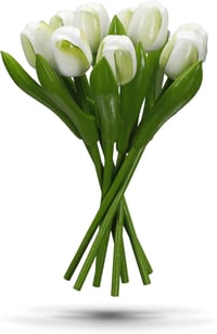 MomoMoments Kézzel Festett Fa Tulipán Csokor 20cm Sárga/Narancs Dekoráció 1