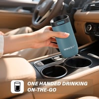 Pahar Termos din Oțel Inoxidabil MOMSIV 1100ml Negru - Cu Pai și Mâner 6